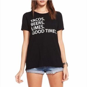 Chaser Black “Tacos Beers Limes” Crew Graphic Tee